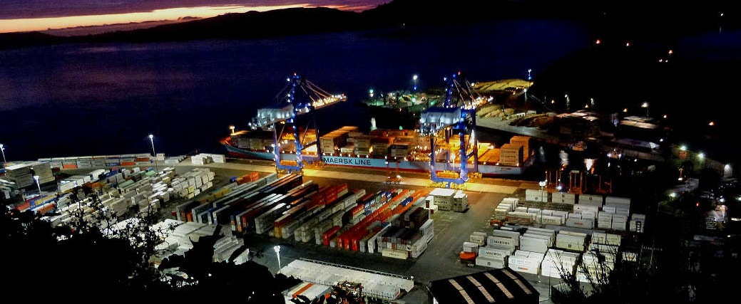 A view of West harbour, Dunedin, Otago, New Zealand