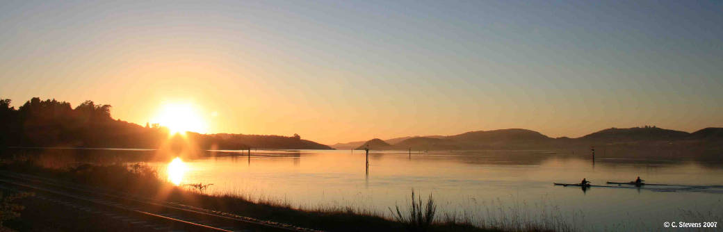 A view of West harbour, Dunedin, Otago, New Zealand